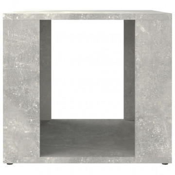 Noptieră, gri beton, 41x40x36 cm, lemn compozit - Img 8