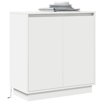 Noptieră LED albă - 71x34.5x75 cm, fabricată din lemn prelucrat - Img 3