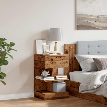 Noptiera Lemn Vechi 40x35x65 cm Lemn prelucrat - Img 3