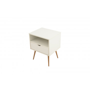 Noptiera Mila Alb, 47.6x61x40 cm - Img 3
