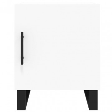Noptiere, 2 buc., alb, 40x40x50 cm, lemn compozit - Img 6