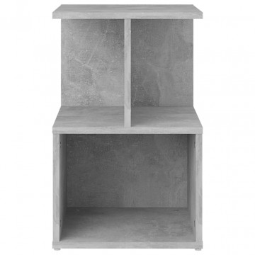 Noptiere, 2 buc., gri beton, 35x35x55 cm, PAL - Img 4