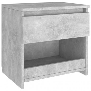 Noptiere, 2 buc., gri beton, 40x30x39 cm, PAL - Img 4