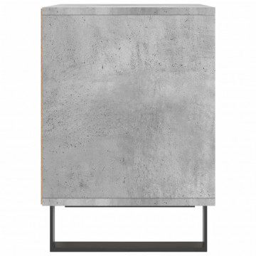 Noptiere, 2 buc., gri beton, 40x35x50 cm, lemn compozit - Img 5