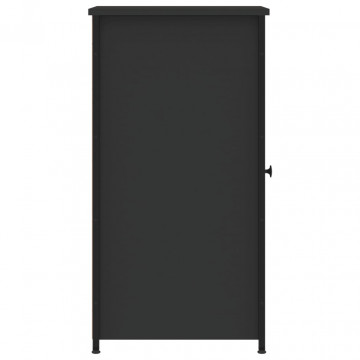 Noptiere, 2 buc., negru, 32x42x80 cm, lemn compozit - Img 7