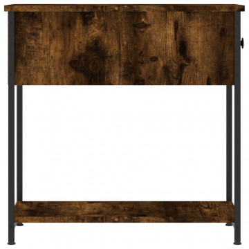 Noptiere, 2 buc., stejar afumat, 30x60x60 cm, lemn prelucrat - Img 7