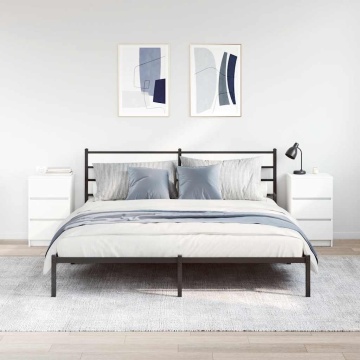 Noptiere cu 3 sertare 2 buc Alb 39x35x65 cm - Img 3