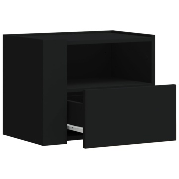 Noptiere de perete, 2 buc., alb, 45x30x35 cm - Img 6