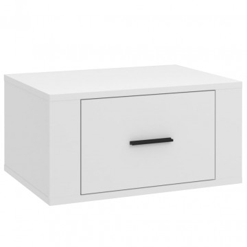 Noptiere de perete, 2 buc., alb, 50x36x25 cm - Img 5