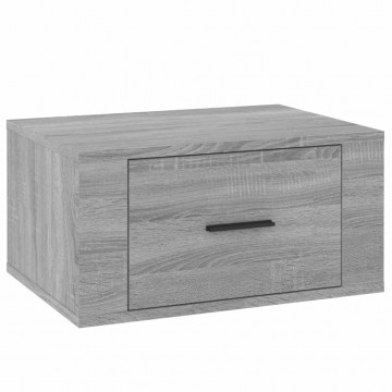 Noptiere de perete, 2 buc., gri sonoma, 50x36x25 cm - Img 5