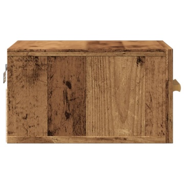 Noptiere de perete, 2 buc., lemn vechi, 35x35x20 cm - Img 5