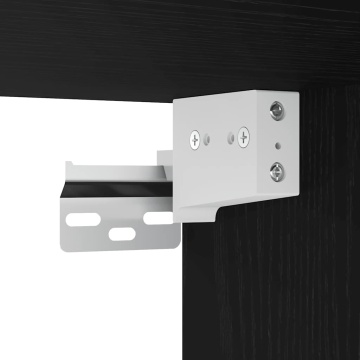Noptiere de perete, 2 buc., negru, 45x26x28,5 cm - Img 7