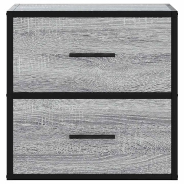 Noptiere de perete, 2 buc., sonoma gri, 40x31x39,5 cm - Img 8