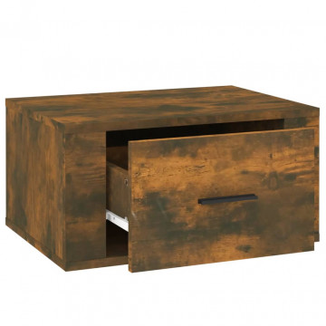 Noptiere de perete, 2 buc., stejar fumuriu, 50x36x25 cm - Img 6