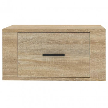 Noptiere de perete, 2 buc., stejar sonoma, 50x36x25 cm - Img 6