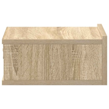 Noptiere suspendate, 2 buc, stejar Sonoma, 40 x 30 x 15 cm, PAL - Img 8