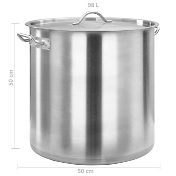 Oală de supă, 50 x 50 cm, inox, 98 L - Img 10
