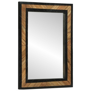 Oglindă 70x2x70 cm din lemn masiv de acacia - Img 1