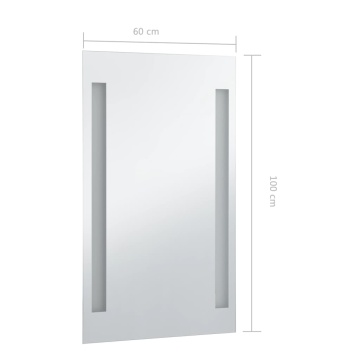 Oglindă cu LED de perete de baie, 60 x 100 cm - Img 11