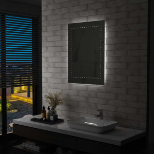 Oglindă cu LED de perete de baie, 60 x 80 cm - Img 1