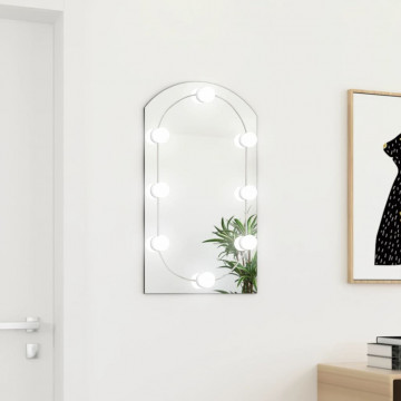 Oglindă cu lumini LED, arcadă, 70x40 cm, sticlă - Img 1