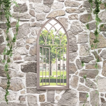 Oglindă de grădină, nisipiu, 100x45 cm, fier, uz exterior - Img 1