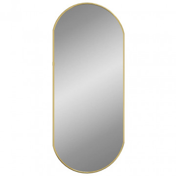 Oglindă de perete, auriu, 70x30 cm, ovală - Img 2
