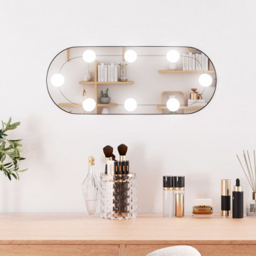 Oglindă de perete cu lumini LED 25x60 cm oval sticlă - Img 1