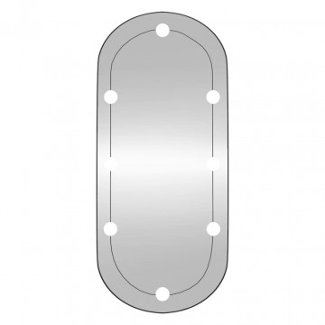 Oglindă de perete cu lumini LED 35x80 cm oval sticlă - Img 7