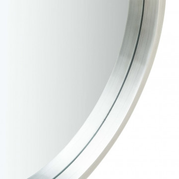 Oglindă de perete cu o curea, 50 cm, argintiu - Img 8