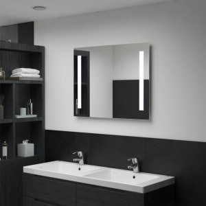 Oglindă de perete de baie cu LED, 60 x 50 cm - Img 1