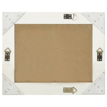 Oglindă de perete în stil baroc, alb, 50 x 40 cm - Img 3