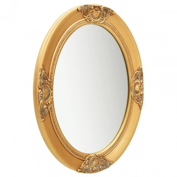 Oglindă de perete în stil baroc, auriu, 50 x 70 cm - Img 2