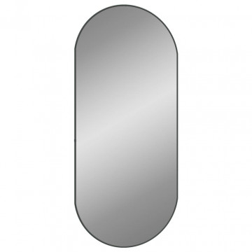 Oglindă de perete, negru, 100x45 cm, ovală - Img 3