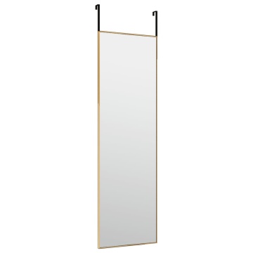 Oglindă pentru ușă, auriu, 30x100 cm, sticlă și aluminiu - Img 3