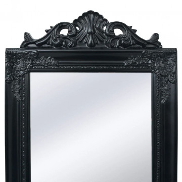 Oglindă verticală în stil baroc 160 x 40 cm negru - Img 2