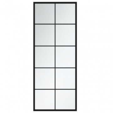 Oglinzi de perete, 2 buc., negru, 100x40 cm, metal - Img 4