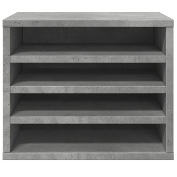 Organizator birou, gri beton, 36x26x29,5 cm lemn prelucrat - Img 4