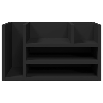 Organizator birou, negru, 44,5x24x25 cm lemn prelucrat - Img 4