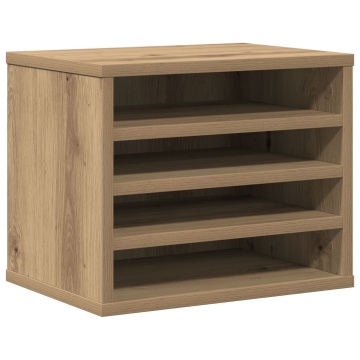 Organizator birou Stejar artizanal 36x26x29.5 cm Lemn de calitate - Img 2