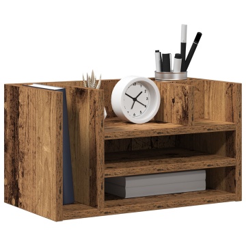 Organizator birou Stejar Vechi 44.5x24x25 cm Lemn Ingineresc - Img 3