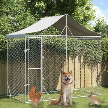 Padoc de exterior&acoperiș argintiu 3x1,5x2,5 m oțel galvanizat - Img 1