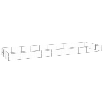 Padoc pentru câini, argintiu, 30 m², oțel - Img 1
