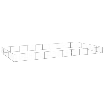Padoc pentru câini, argintiu, 50 m², oțel - Img 1