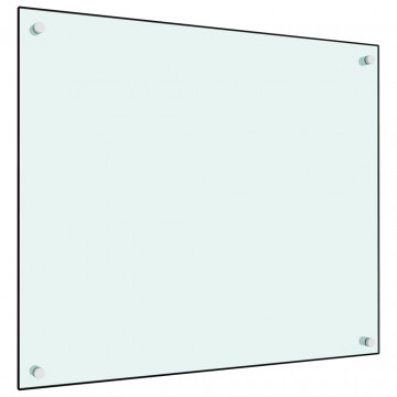 Panou antistropi de bucătărie, alb, 70x60 cm, sticlă securizată - Img 1