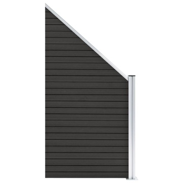 Panou de gard, gri, 95x(105-180) cm, WPC - Img 2