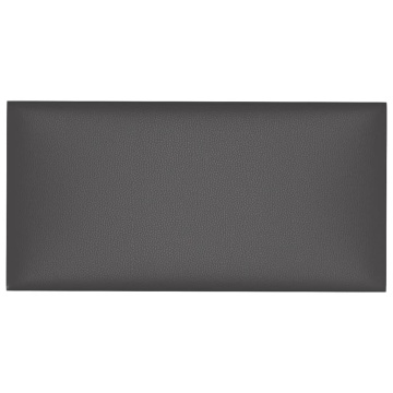 Panouri de perete 12 buc. gri 60x30 cm piele ecologică 2,16 m² - Img 3
