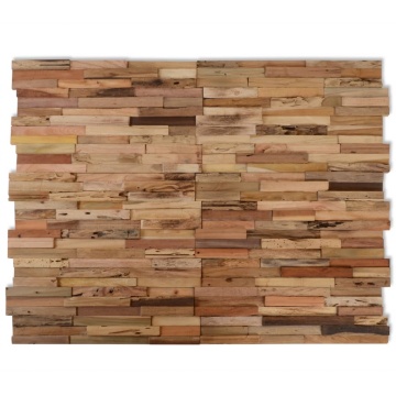 Panouri de placare pereți, 10 buc., 1,03 m², lemn tec reciclat - Img 1