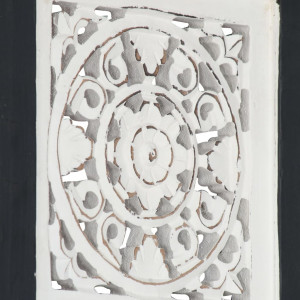Panouri perete sculptate manual, negru/alb, 40x40x1,5 cm, MDF - Img 3
