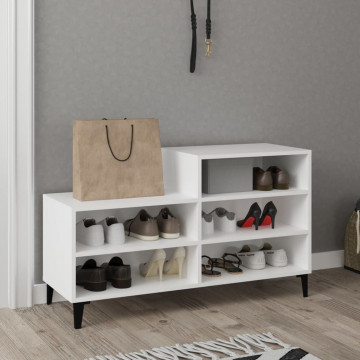 Pantofar, alb, 102x36x60 cm, lemn compozit - Img 5